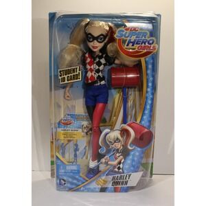 DC Super Hero Girls Harley Quinn Student ID Card. 2016 Mattel 12" Doll (J)
